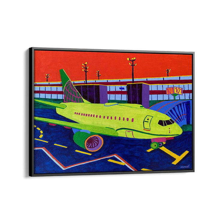 gate c i landscape art prints in Black Floater Frame