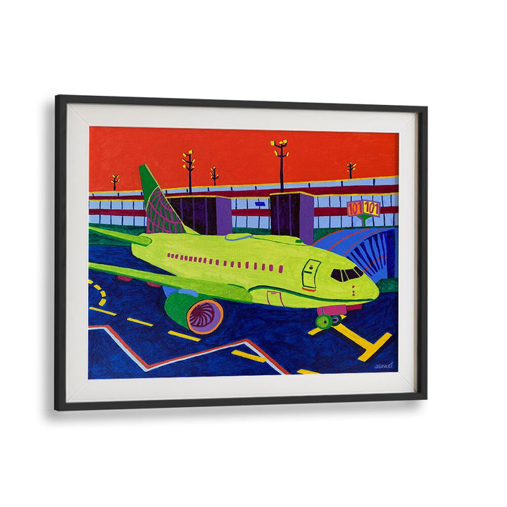 gate c i landscape art prints in Black Frame With Mount