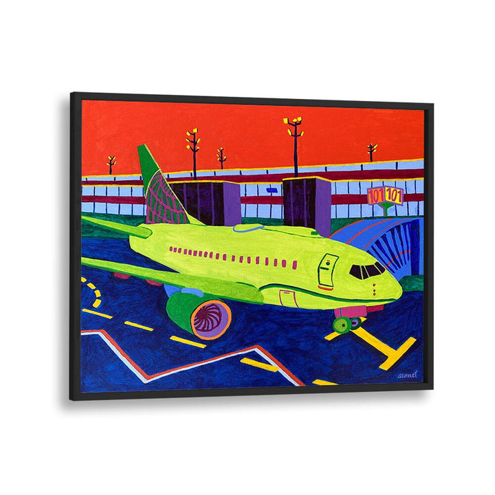 gate c i landscape art prints in Black Plain Frame