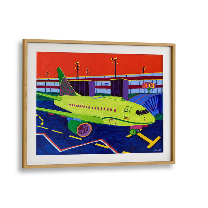 gate c i landscape art prints in Oak Wood Frame With Mount