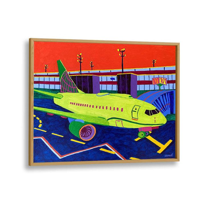 gate c i landscape art prints in Oak Wood Plain Frame