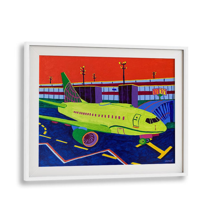 gate c i landscape art prints in White Frame With Mount