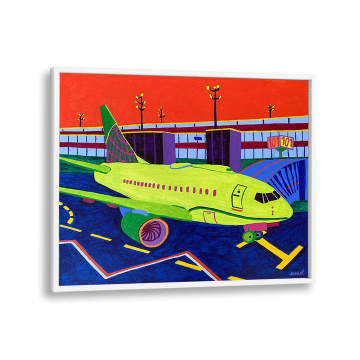 gate c i landscape art prints in White Plain Frame