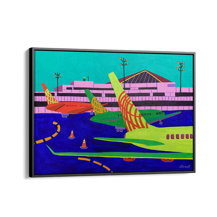 gate c xii landscape art prints in Black Floater Frame