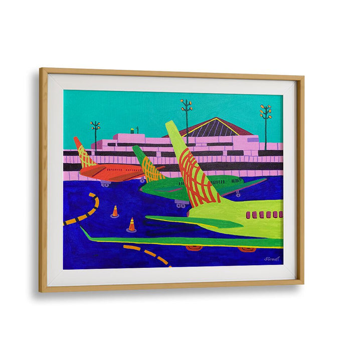 gate c xii landscape art prints in Oak Wood Frame With Mount