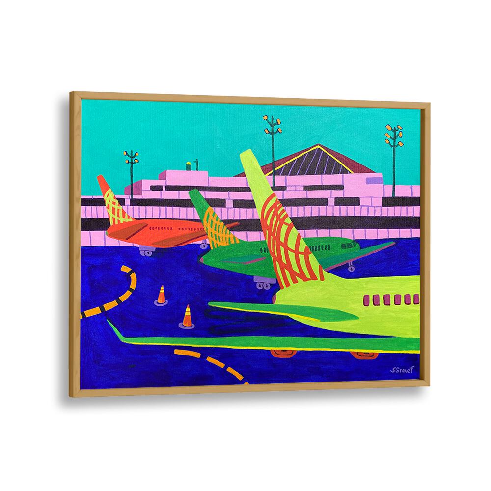 gate c xii landscape art prints in Oak Wood Plain Frame