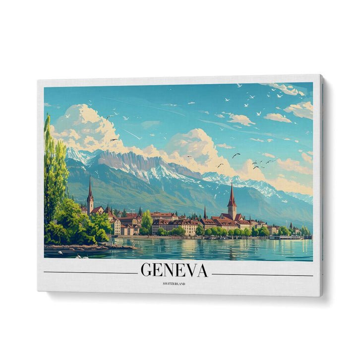 geneva-swiss II travel posters in Gallery Wrap