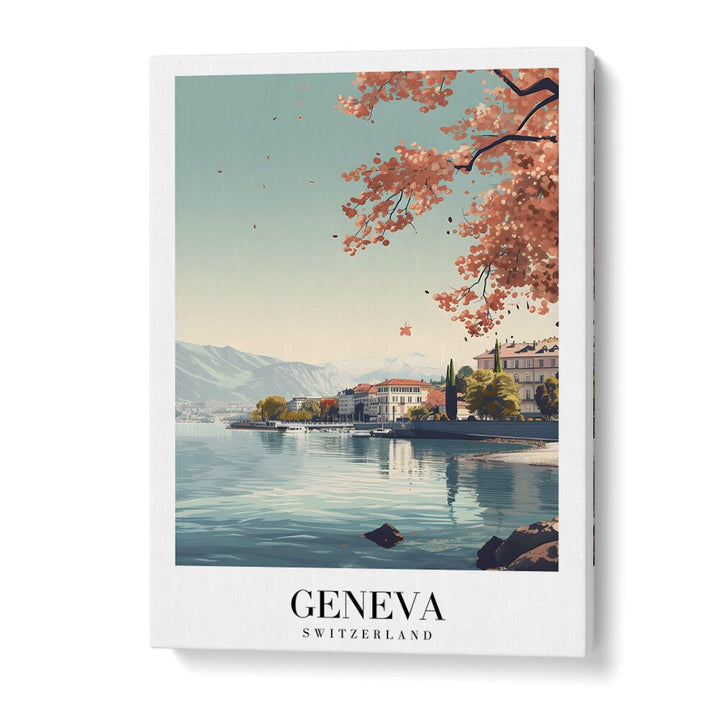 geneva-swiss travel posters in Gallery Wrap