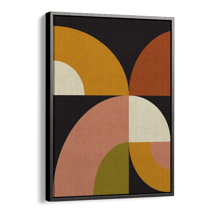 geo shapes fall xxi geo by ana rut bre abstract art abstract wall art in Black Floater Frame