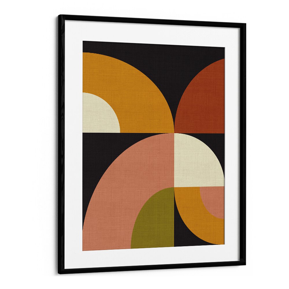 geo shapes fall xxi geo by ana rut bre abstract art abstract wall art in Black Frame With Mount