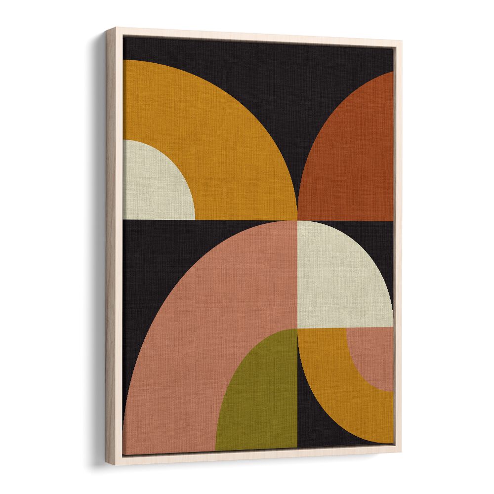 geo shapes fall xxi geo by ana rut bre abstract art abstract wall art in Oak Wood Floater Frame