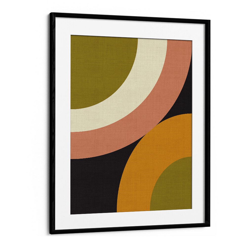 geo shapes fall xxi rounded by ana rut bre abstract art abstract wall art in Black Frame With Mount