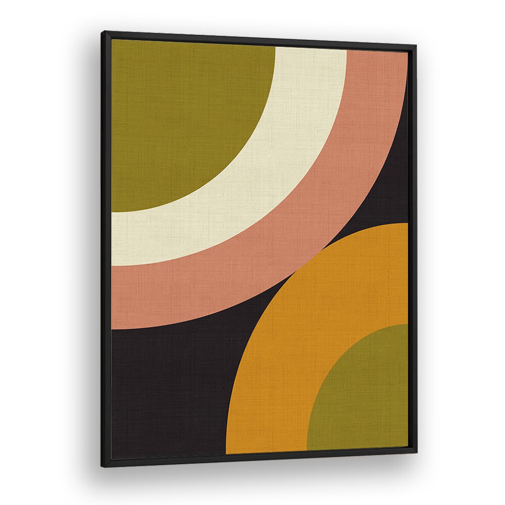 geo shapes fall xxi rounded by ana rut bre abstract art abstract wall art in Black Plain Frame