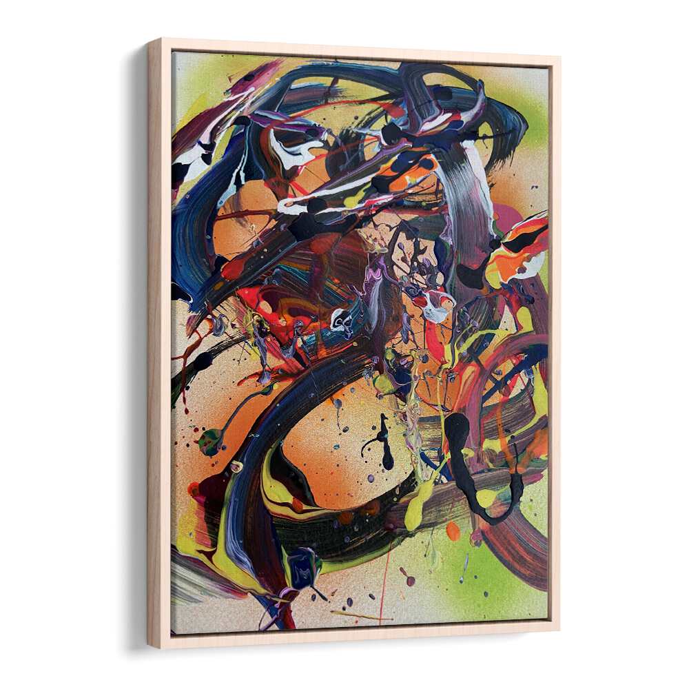 gi abstract paintings in Oak Wood Floater Frame