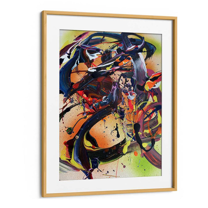 gi abstract paintings in Oak Wood Frame With Mount