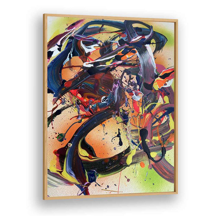 gi abstract paintings in Oak Wood Plain Frame