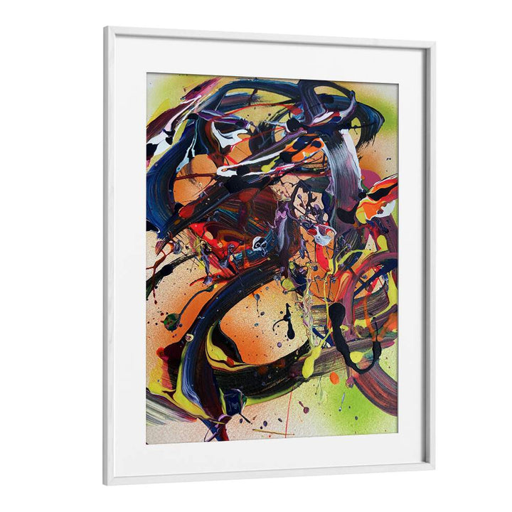 giabstract paintings in White Frame With Mount