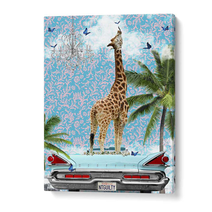 giraffe california dream by sue skellern wall art prints in Gallery Wrap