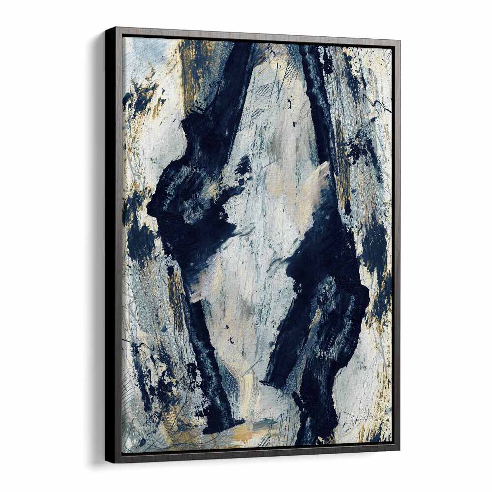 glacier by dan hobday abstract art abstract paintings in Black Floater Frame