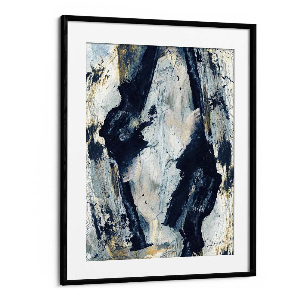 glacier by dan hobday abstract art abstract paintings in Black Frame With Mount