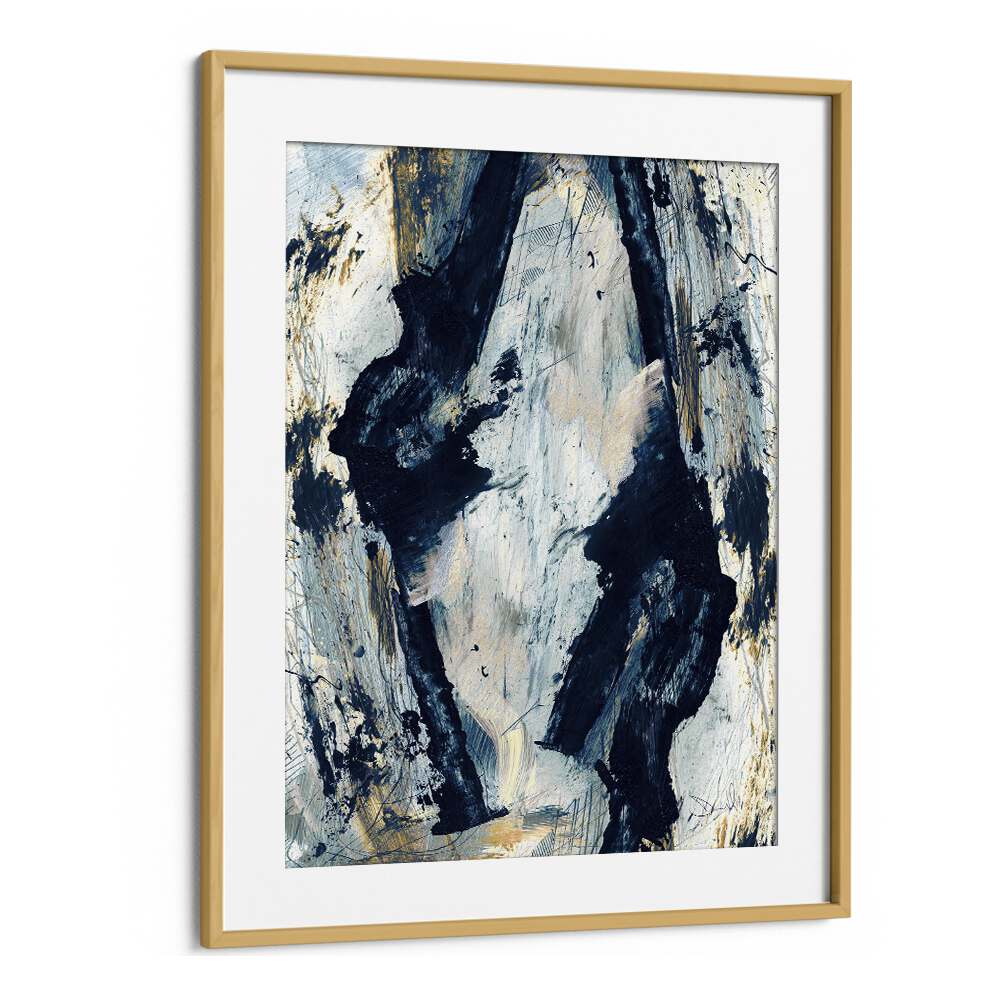 glacier by dan hobday abstract art abstract paintings in Oak Wood Frame With Mount