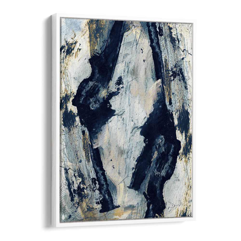 glacier by dan hobday abstract art abstract paintings in White Floater Frame