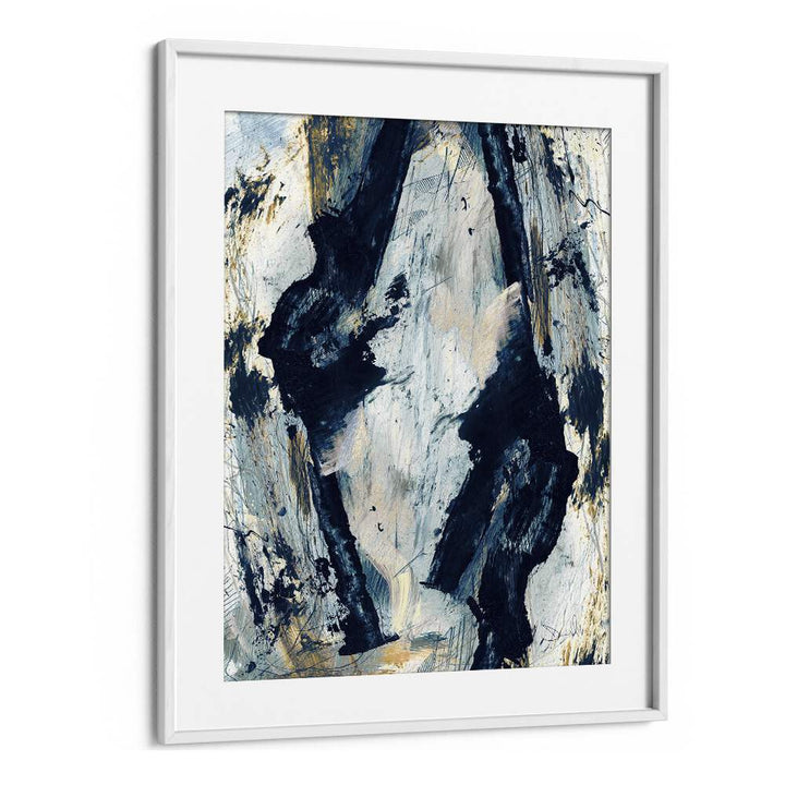 glacier by dan hobday abstract art abstract paintings in White Frame With Mount