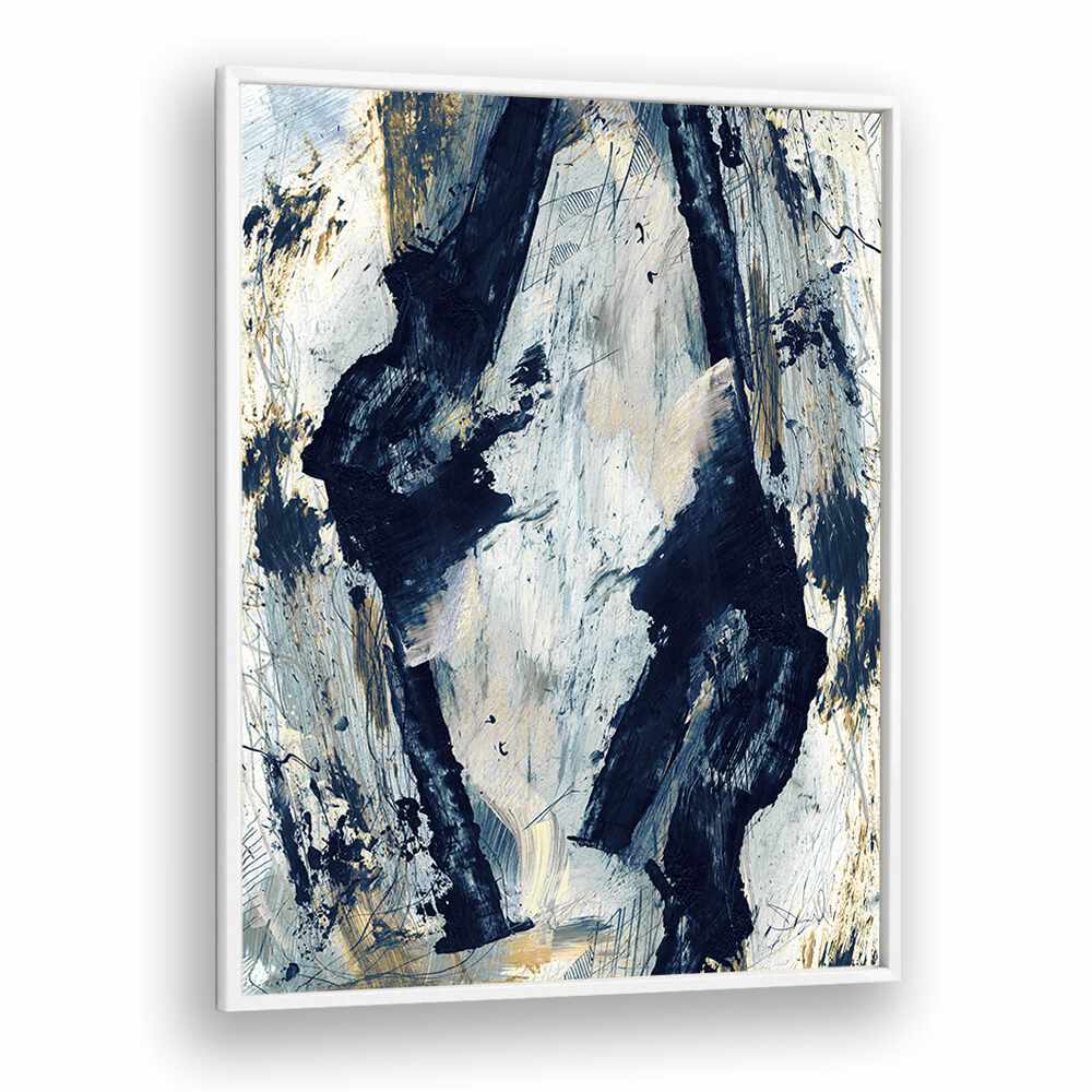 glacier by dan hobday abstract art abstract paintings in White Plain Frame