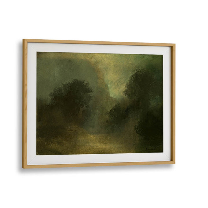 glade walk by dan hobday abstract art abstract paintings in Oak Wood Frame With Mount