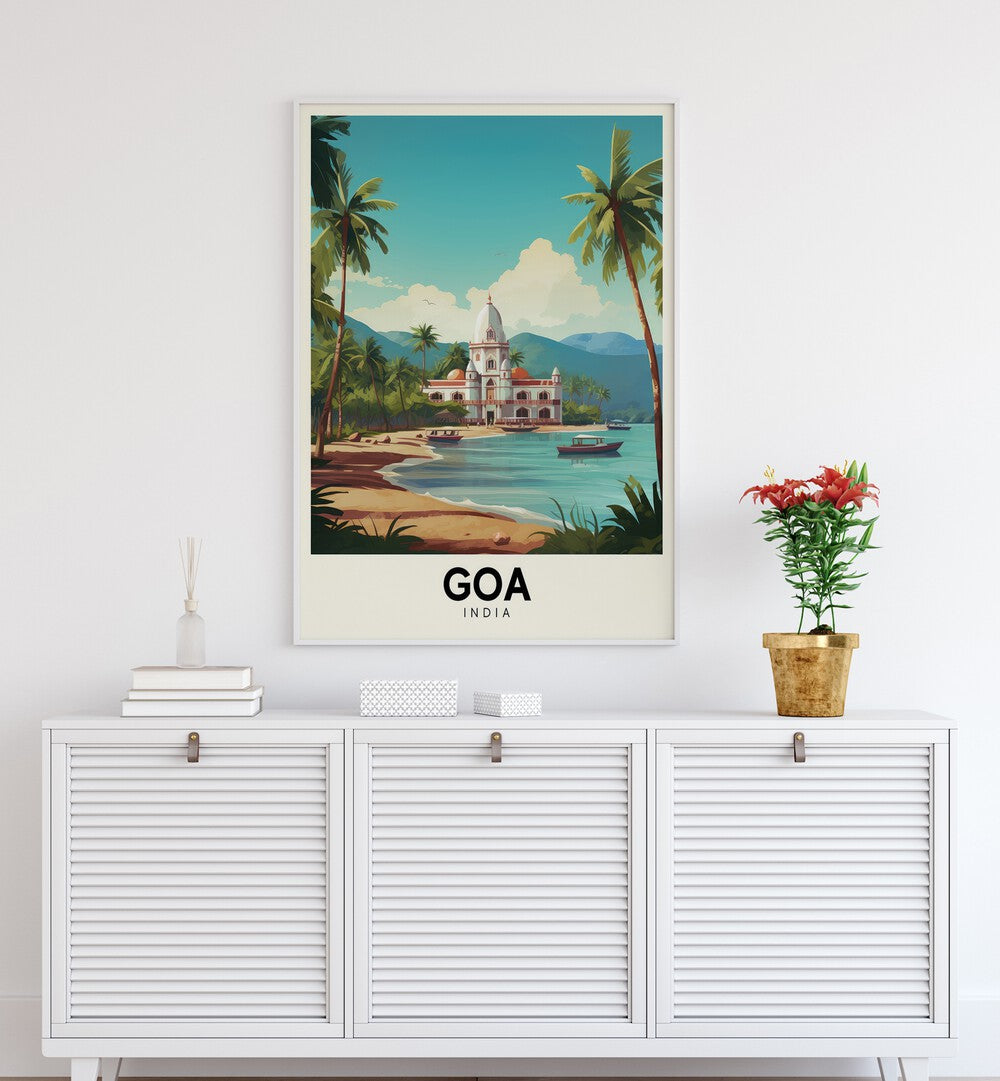 goa travel posters Artwork I placed on a Wall 