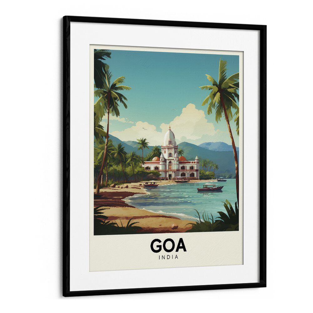 goa travel posters in Black Frame With Mount