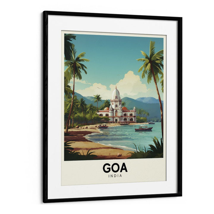 goa travel posters in Black Frame With Mount