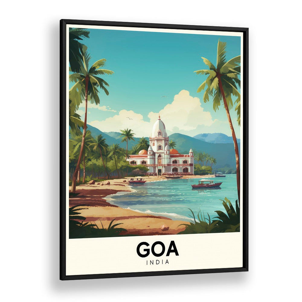 goa travel posters in Black Plain Frame