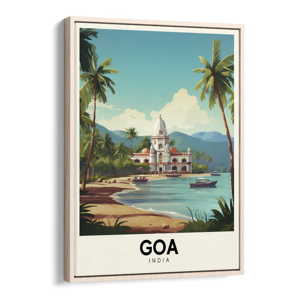 goa travel posters in Oak Wood Floater Frame