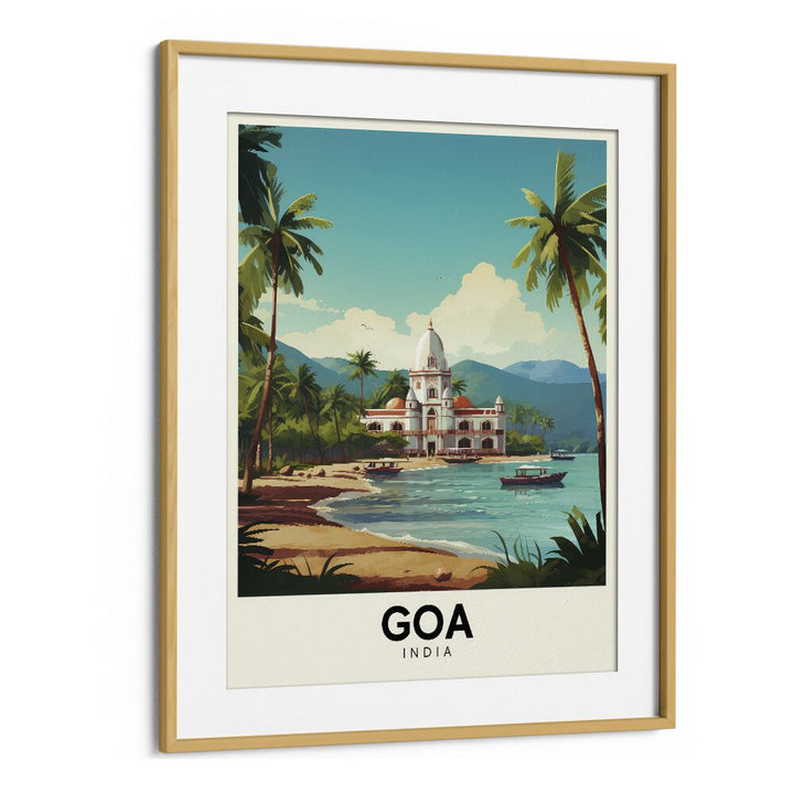 goa travel posters in Oak Wood Frame With Mount