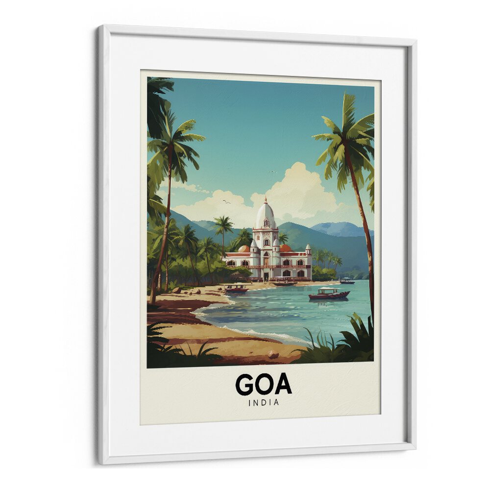 goa travel posters in White Frame With Mount