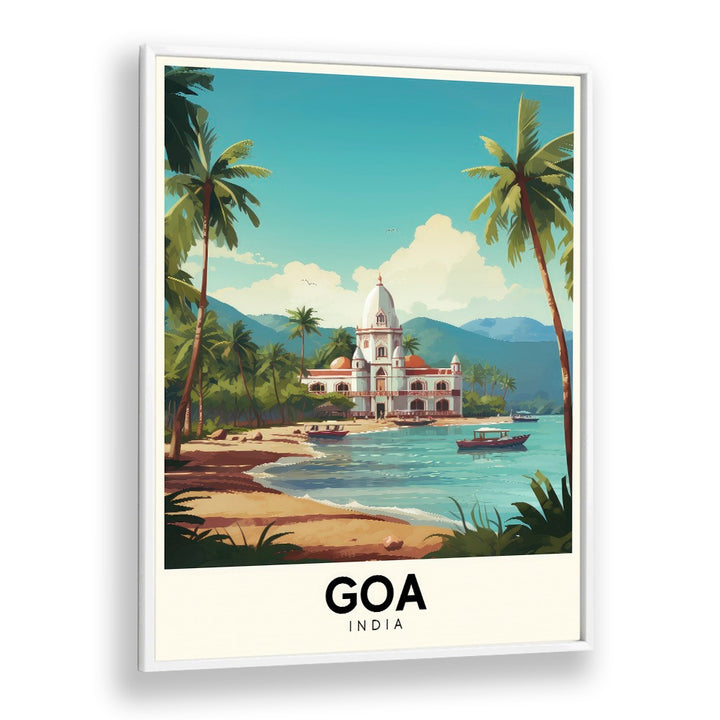 goa travel posters in White Plain Frame