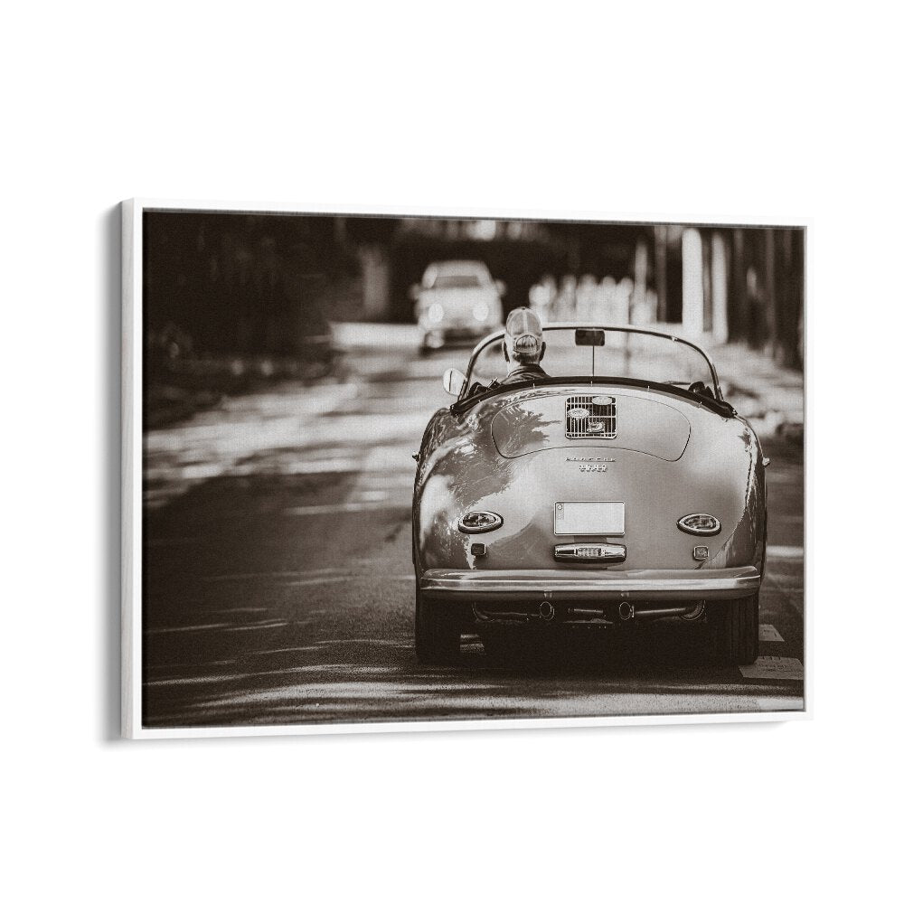 going home car poster in White Floater Frame