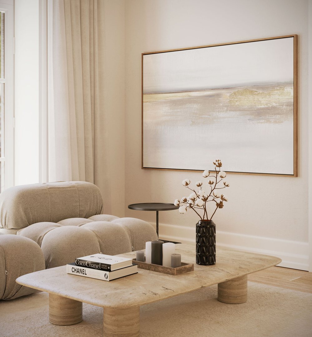 GOLD LIGHT, ABSTRACT PAINTINGS by Dan Hobday adds modern elegance and artistic brilliance to any space.