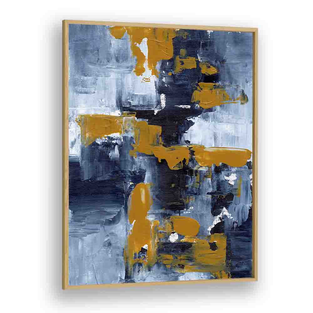 gold rush by ejaaz haniff abstract art prints in Oak Wood Plain Frame