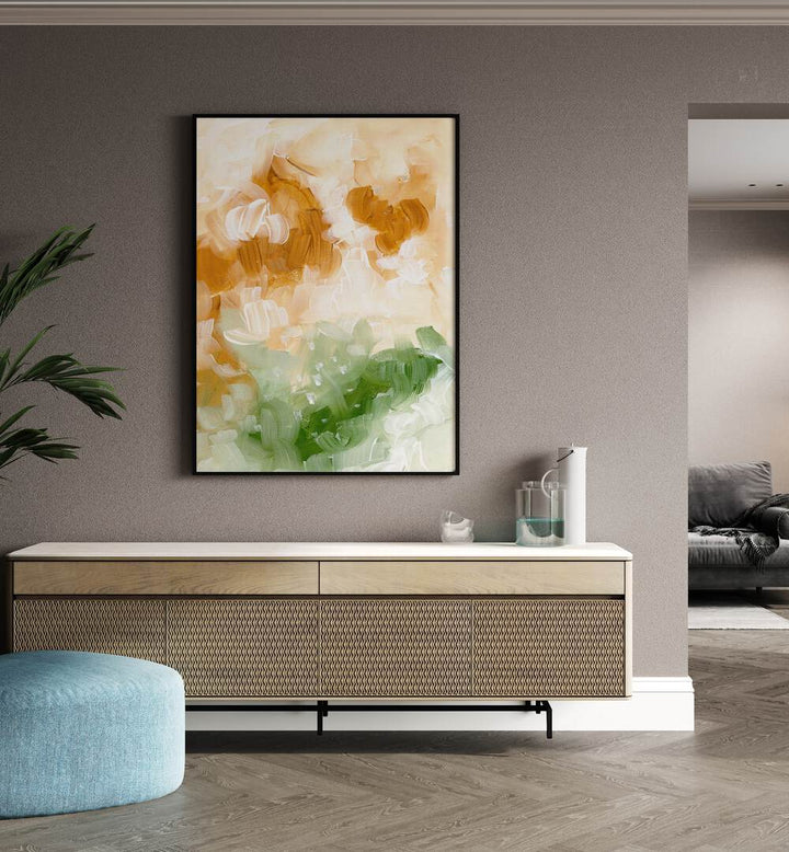 golden valley by ejaaz haniff abstract art prints Artwork III placed on a wall