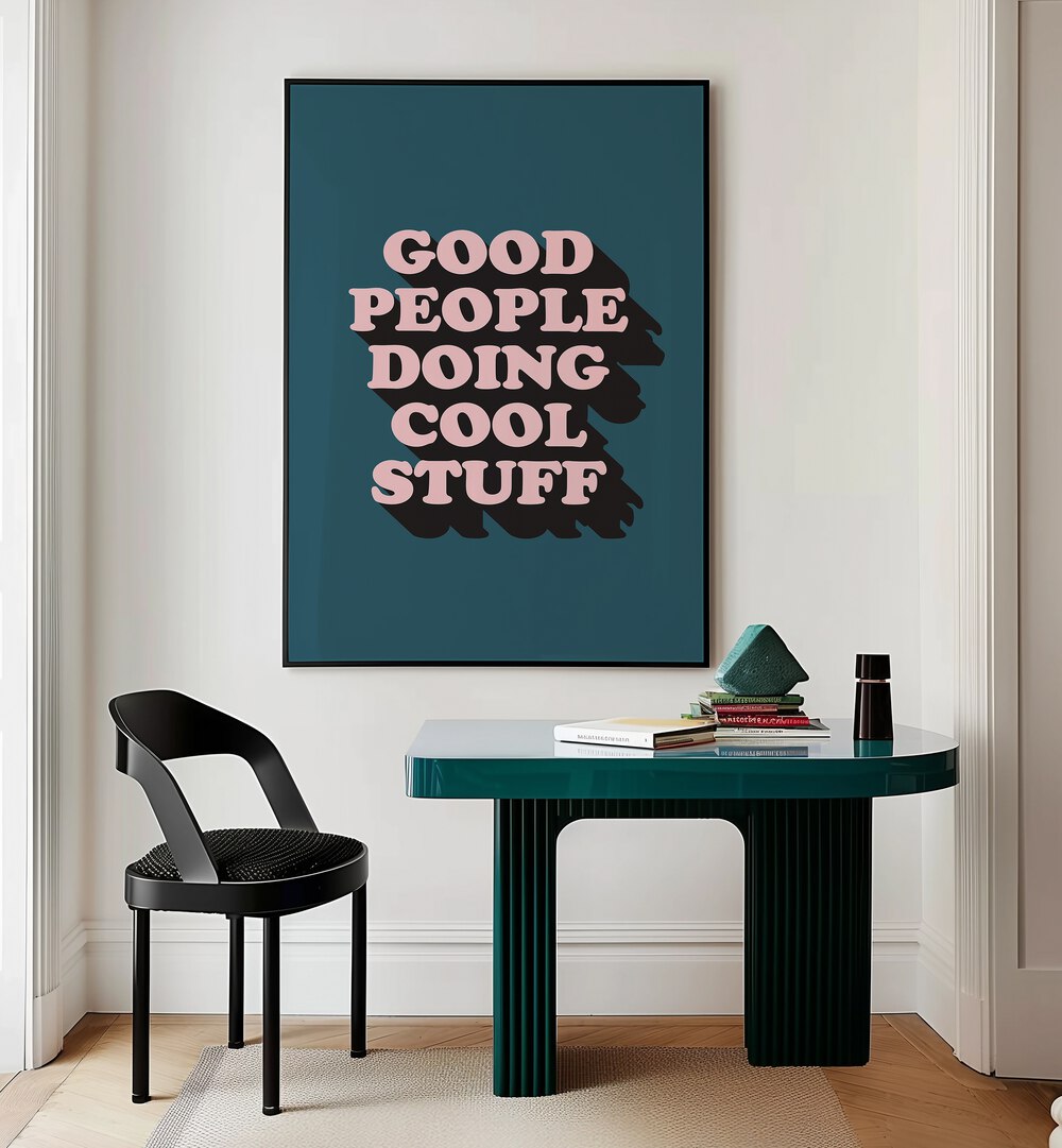 good people by frankie kerr-dineen geometric paintings Artwork I placed on a wall