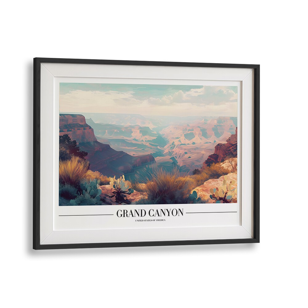 grand canyon travel posters in Black Frame With Mount