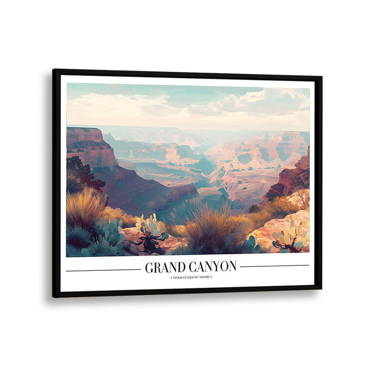 grand canyon travel posters in Black Plain Frame