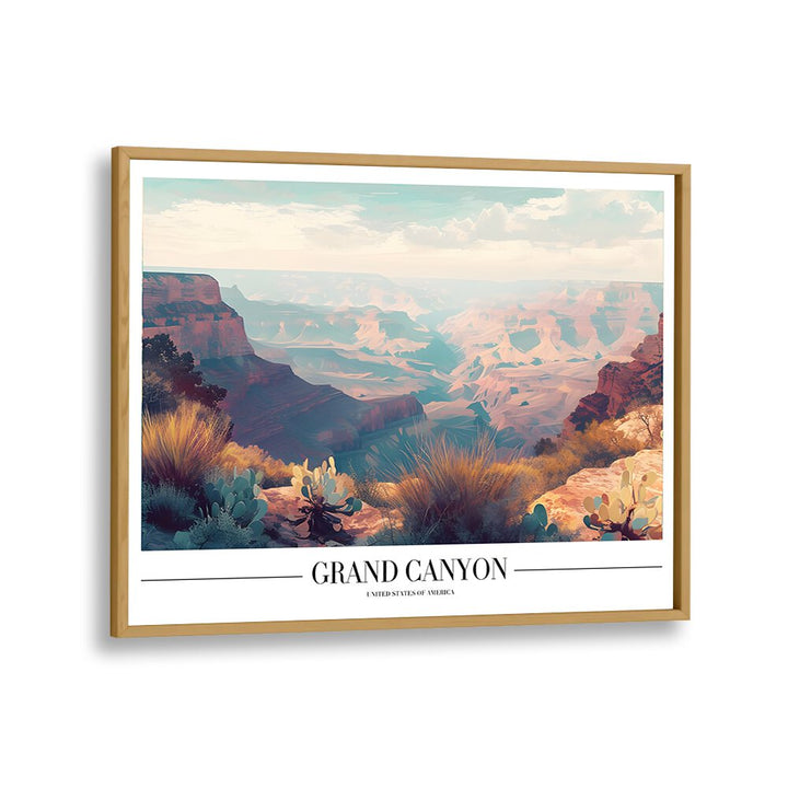 grand canyon travel posters in Oak Wood Plain Frame