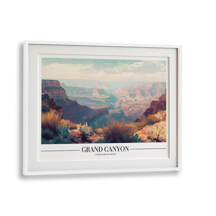 grand canyon travel posters in White Frame With Mount