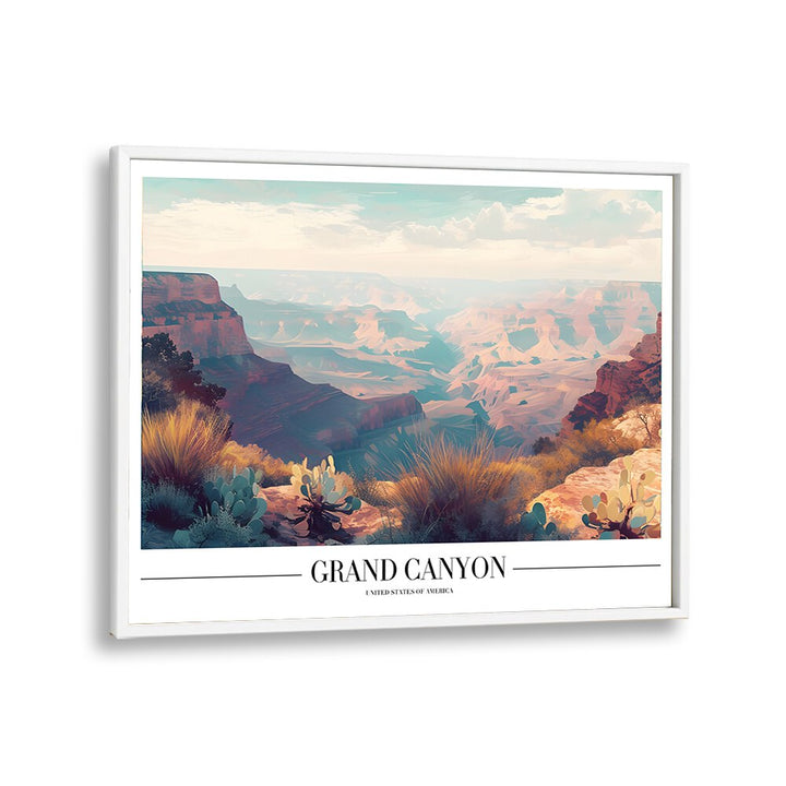 grand canyon travel posters in White Plain Frame