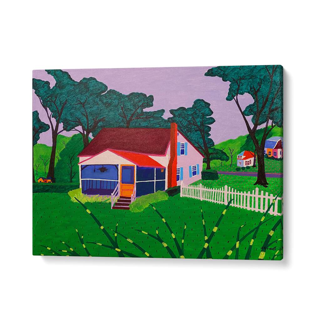 grandma and grandpa's house landscape art prints in Gallery Wrap