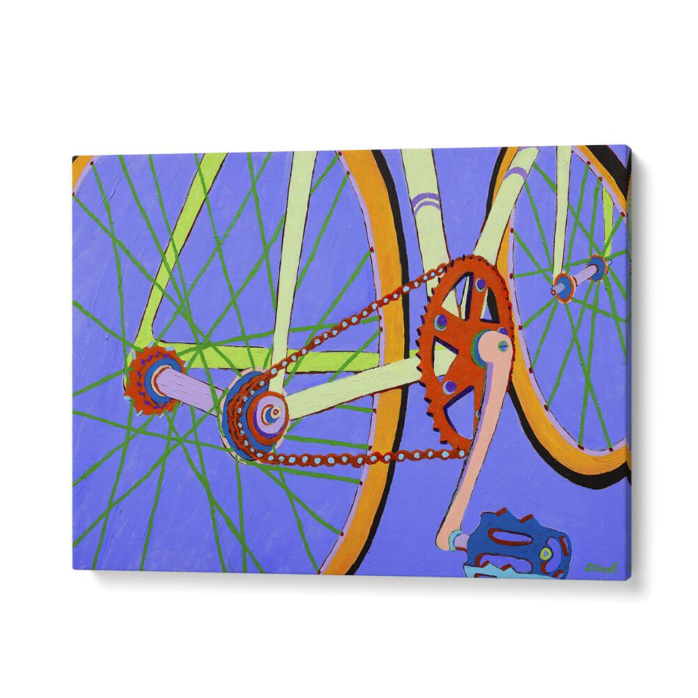 green spokes landscape art prints in Gallery Wrap