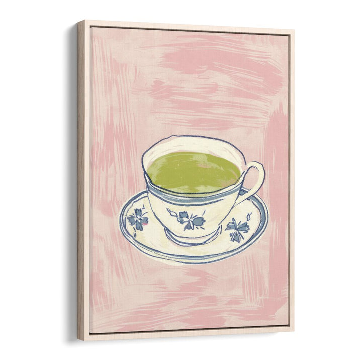 green tea electric wall art prints in Oak Wood Floater Frame